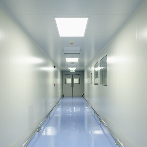 Corridors For Clean room pharmaceutical plant , Epoxy flooring , Sandwich Panel